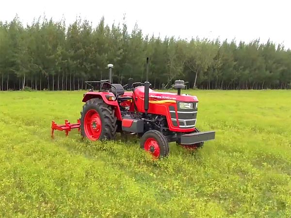 Driverless Tractor : A remote operated tractor, now the field will be plowed without a driver